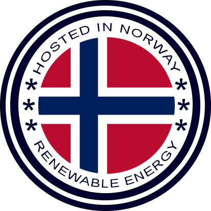 Hosted in Norway with Renewable Energy