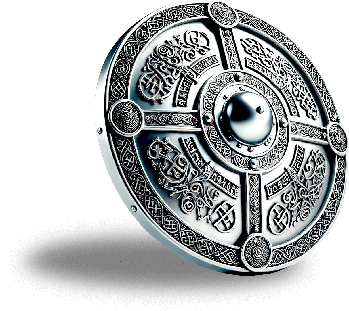 Silver shield representing protection