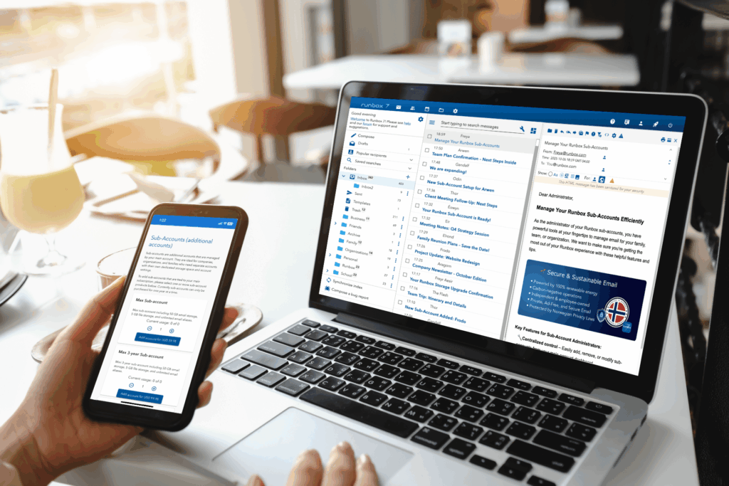 Runbox webmail and phone app new 3 year sub account plans