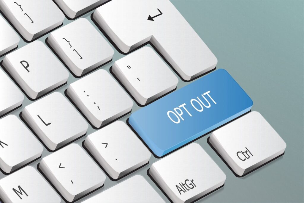 Opt out button on keyboard