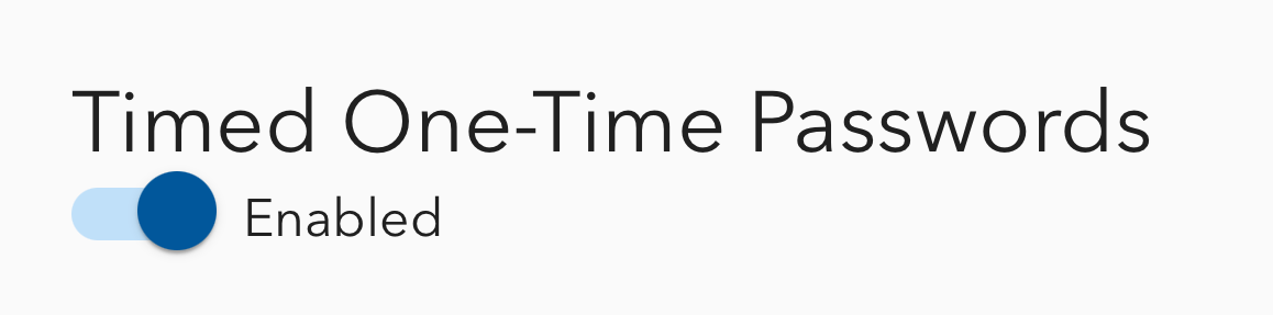 Timed One Time Passwords