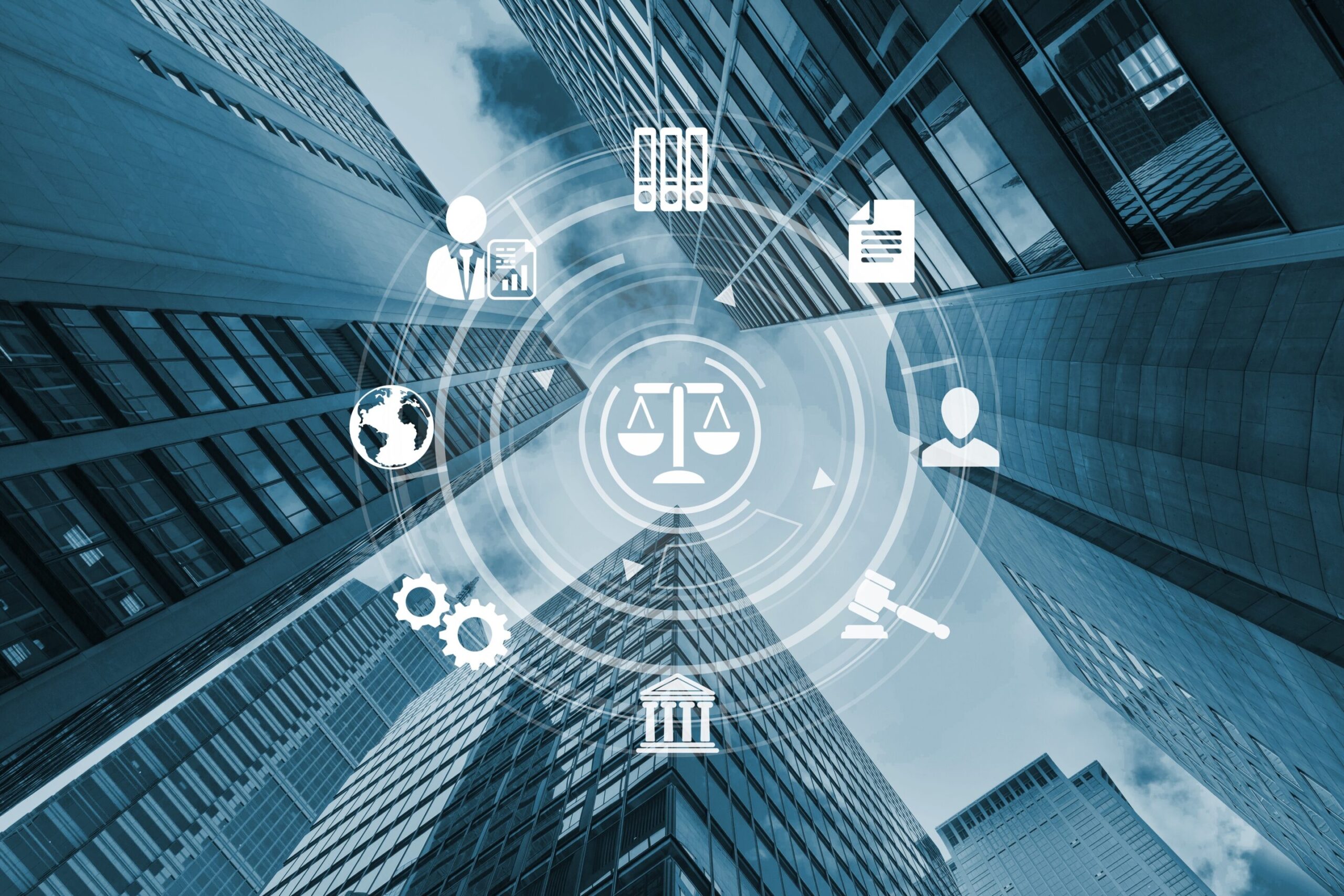 Concept of law, order, regulations, digital justice Concept of law, order, regulations, digital justice. Intelligence oversight over data gathering.