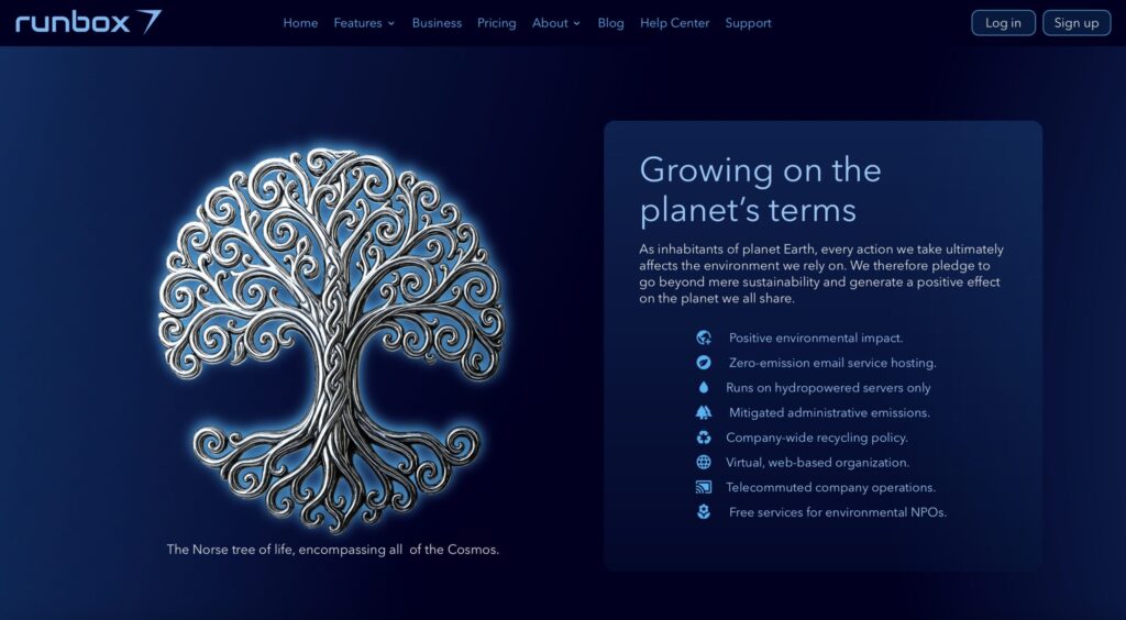 Growing on the planets terms silver Yggdrasil on a dark blue background