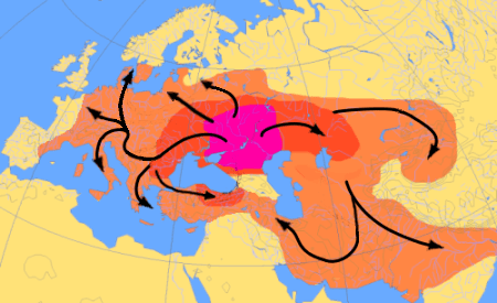 IndoEuropean expansion Map