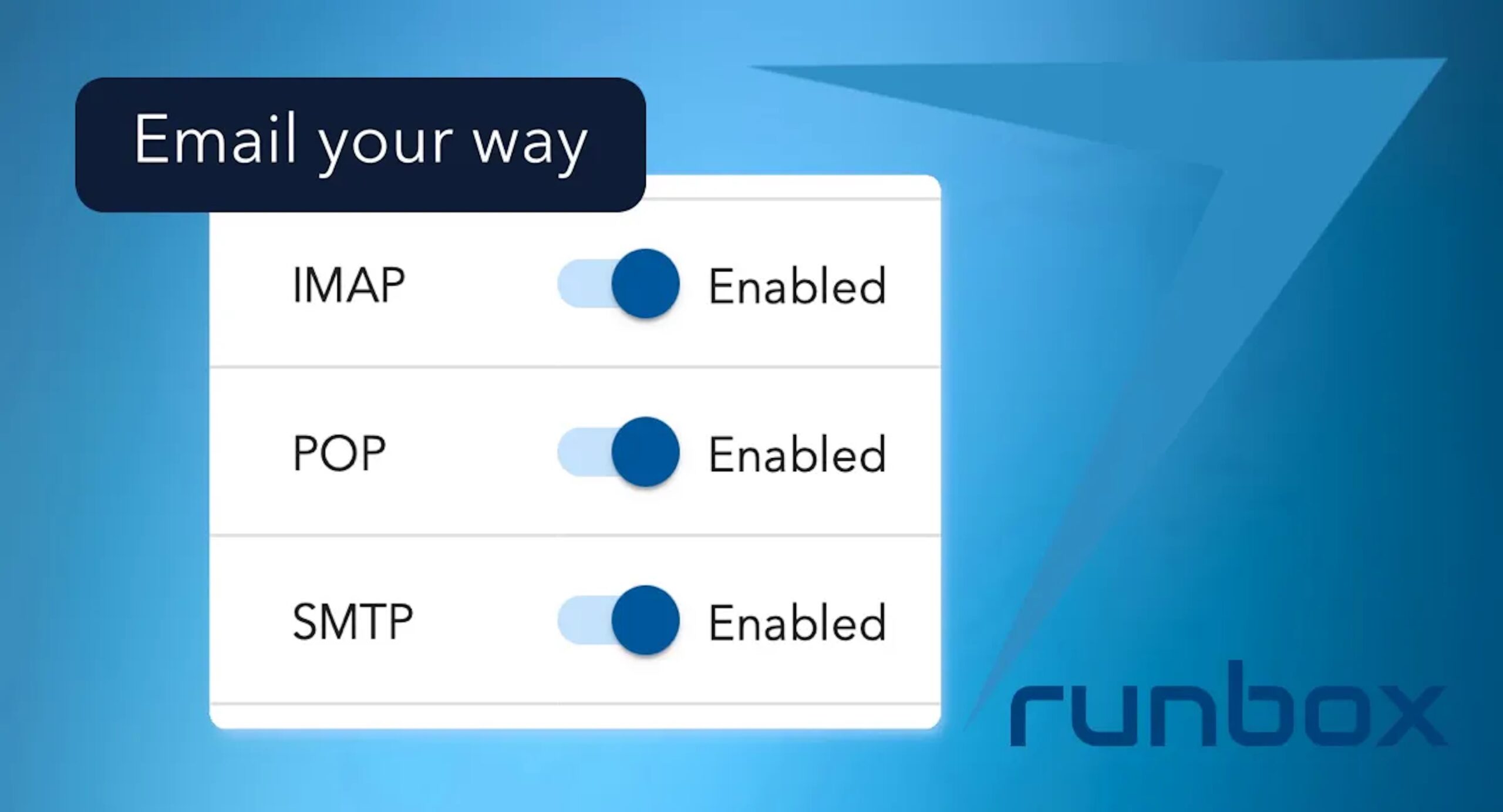 Runbox email your way Never bundled or locked in